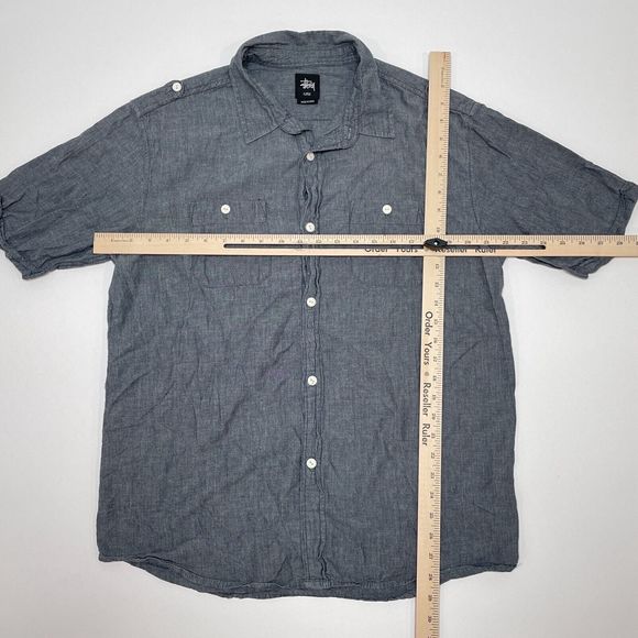 Stussy Gray Casual Button Down Shirt - Picture 11 of 13